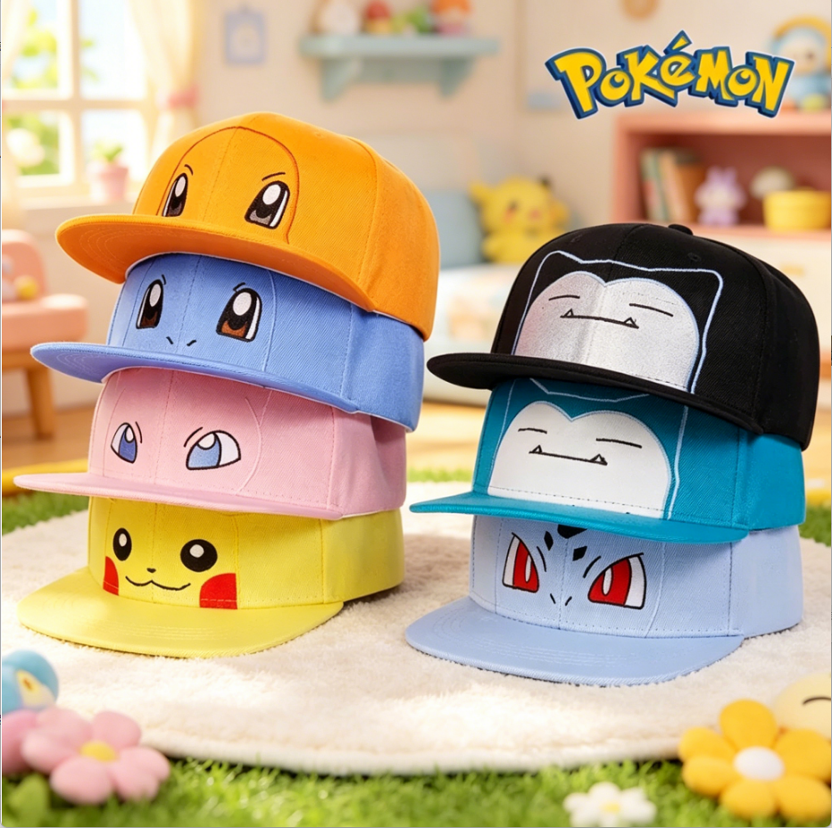 Streetwear Brand Beanie - Anime Pokemon Adorable Characters Pikachu Squirtle
