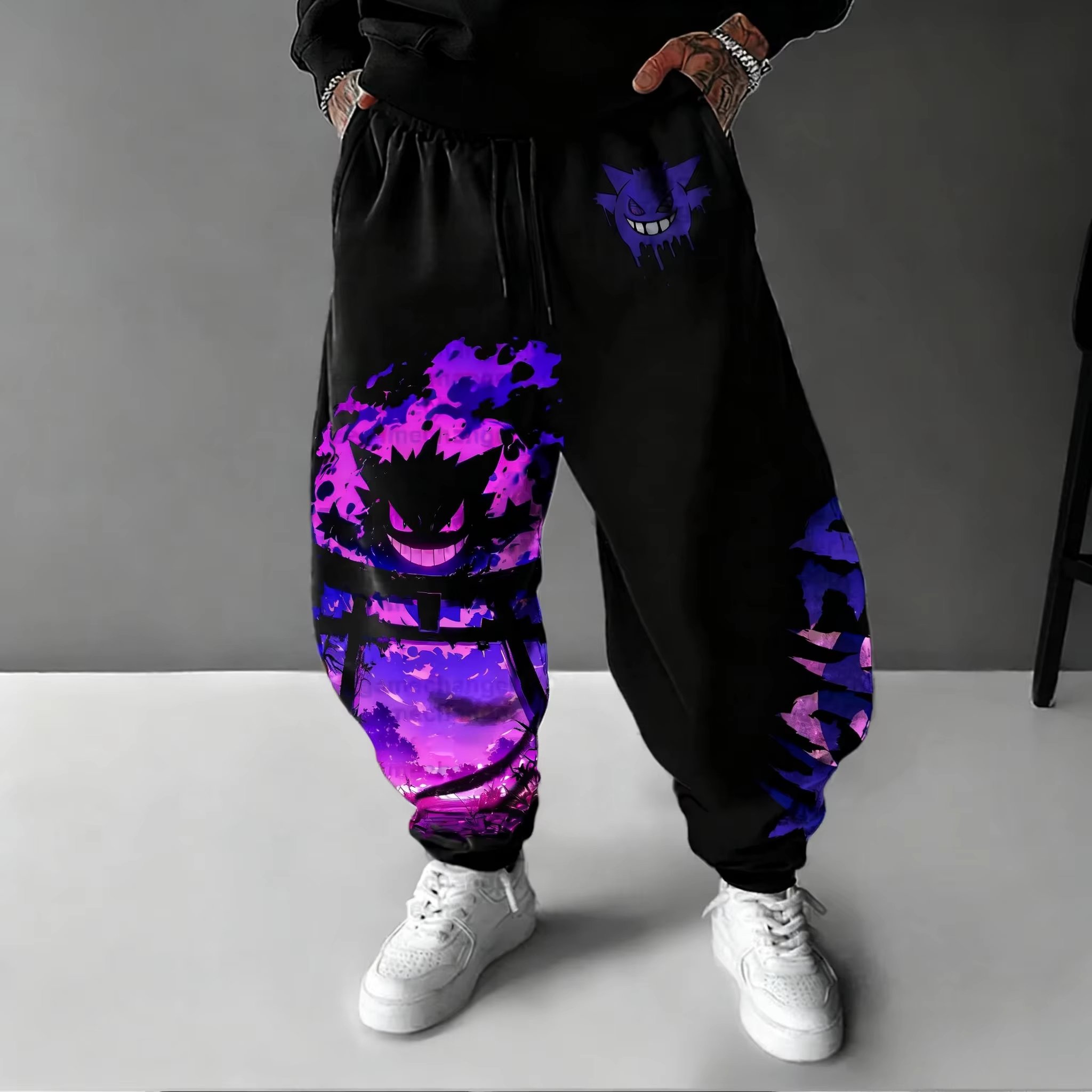 Streetwear Brand Beanie - Y2K 2026 Pokemon Gengar Cotton Sweetpants
