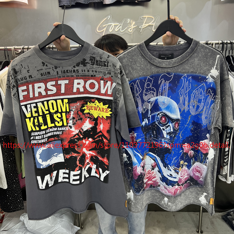Streetwear Brand Vintage - Streetwear Brand FIRST ROW Short Sleeve
