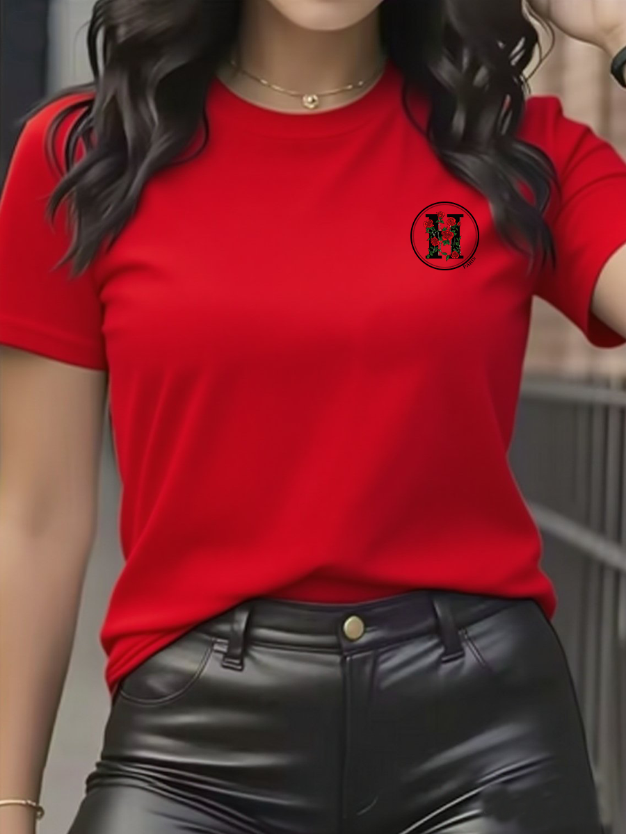 Women's T-Shirt Leisure Fashio - Streetwear Brand Tees avaliação e preço