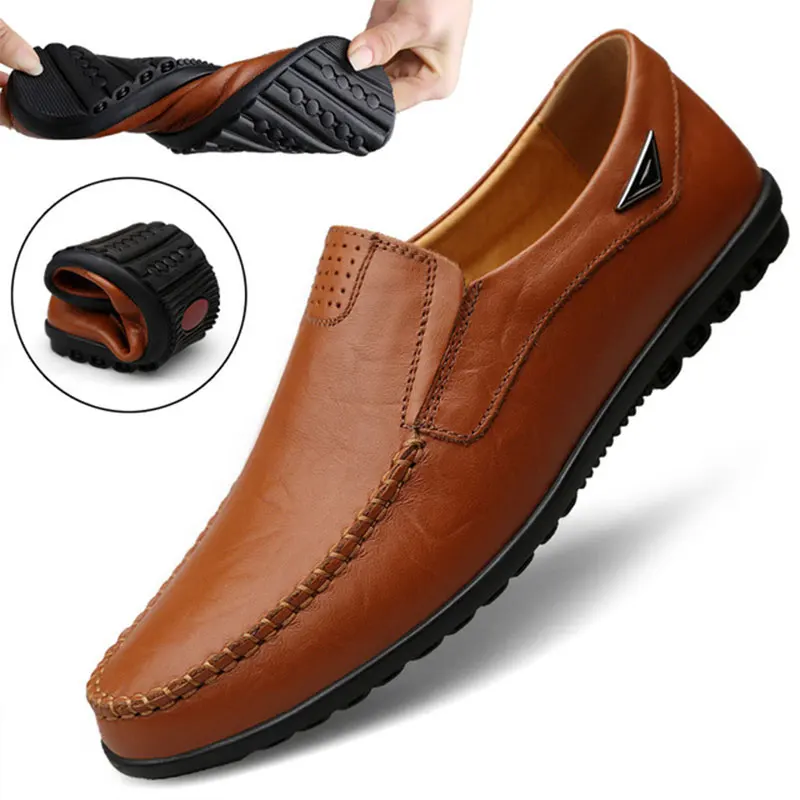 man shoes Genuine Leather Men  - Streetwear Brand Luxury avaliação e preço