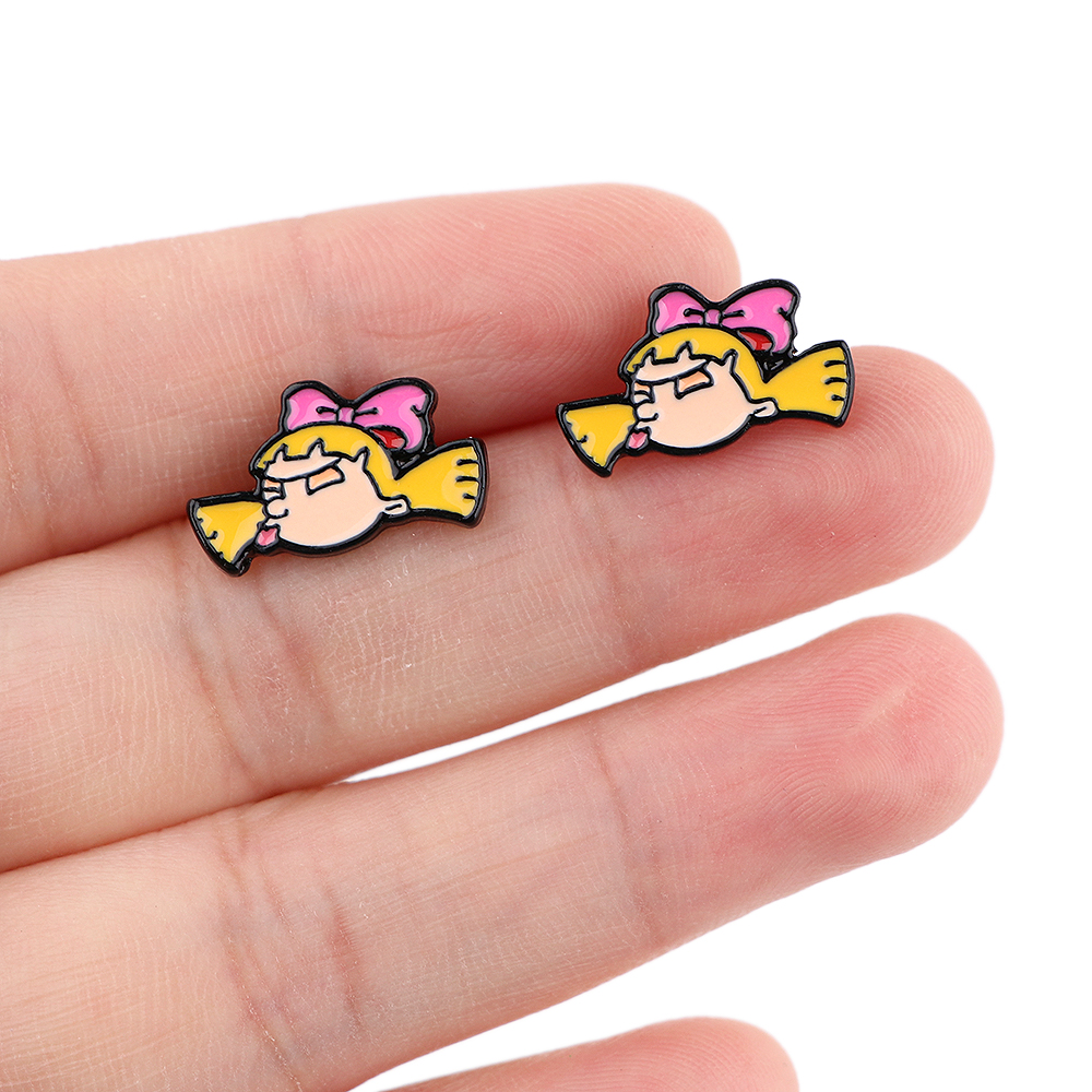 DZ2320 Anime Icons Korea Studs - Streetwear Brand Accessories avaliação e preço