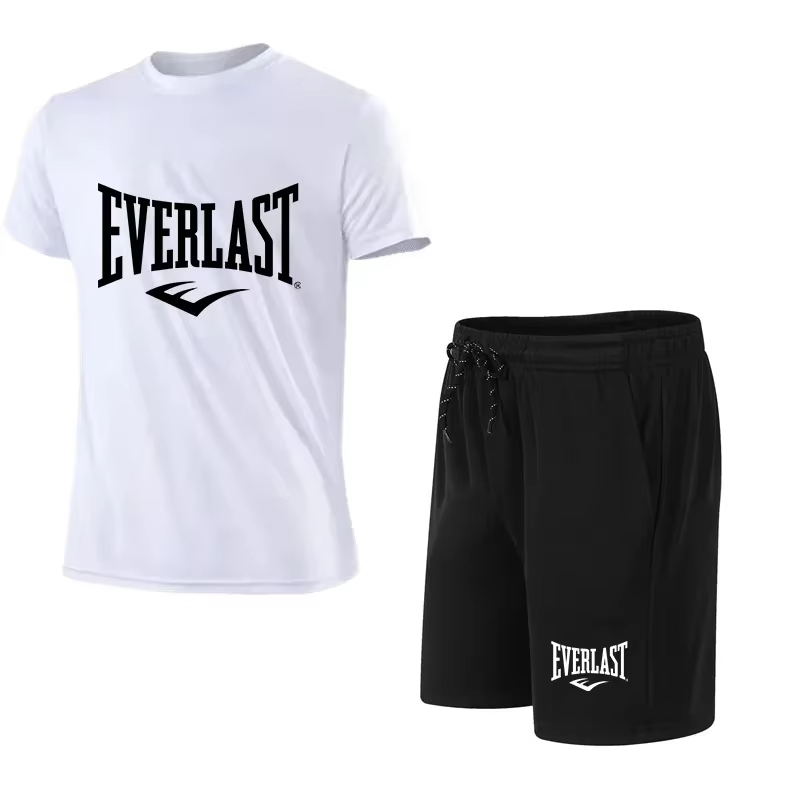 EVERLAST Men's T-shirt + Short - Streetwear Brand Shorts avaliação e preço