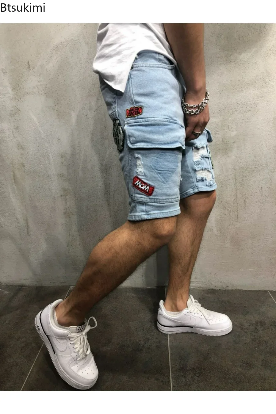 2026 Men's Summer Short Jeans  - Streetwear Brand Shorts avaliação e preço