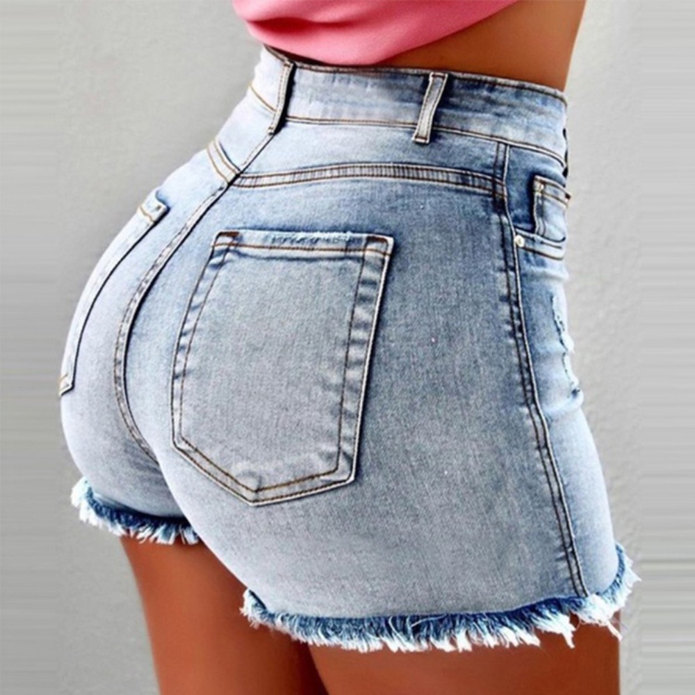 Women's High Waisted Denim Sho - Streetwear Brand Shorts avaliação e preço