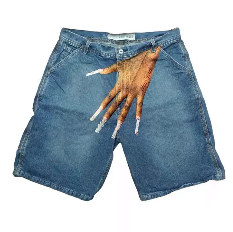 Y2K Baggy Denim Shorts vintage - Streetwear Brand Shorts avaliação e preço