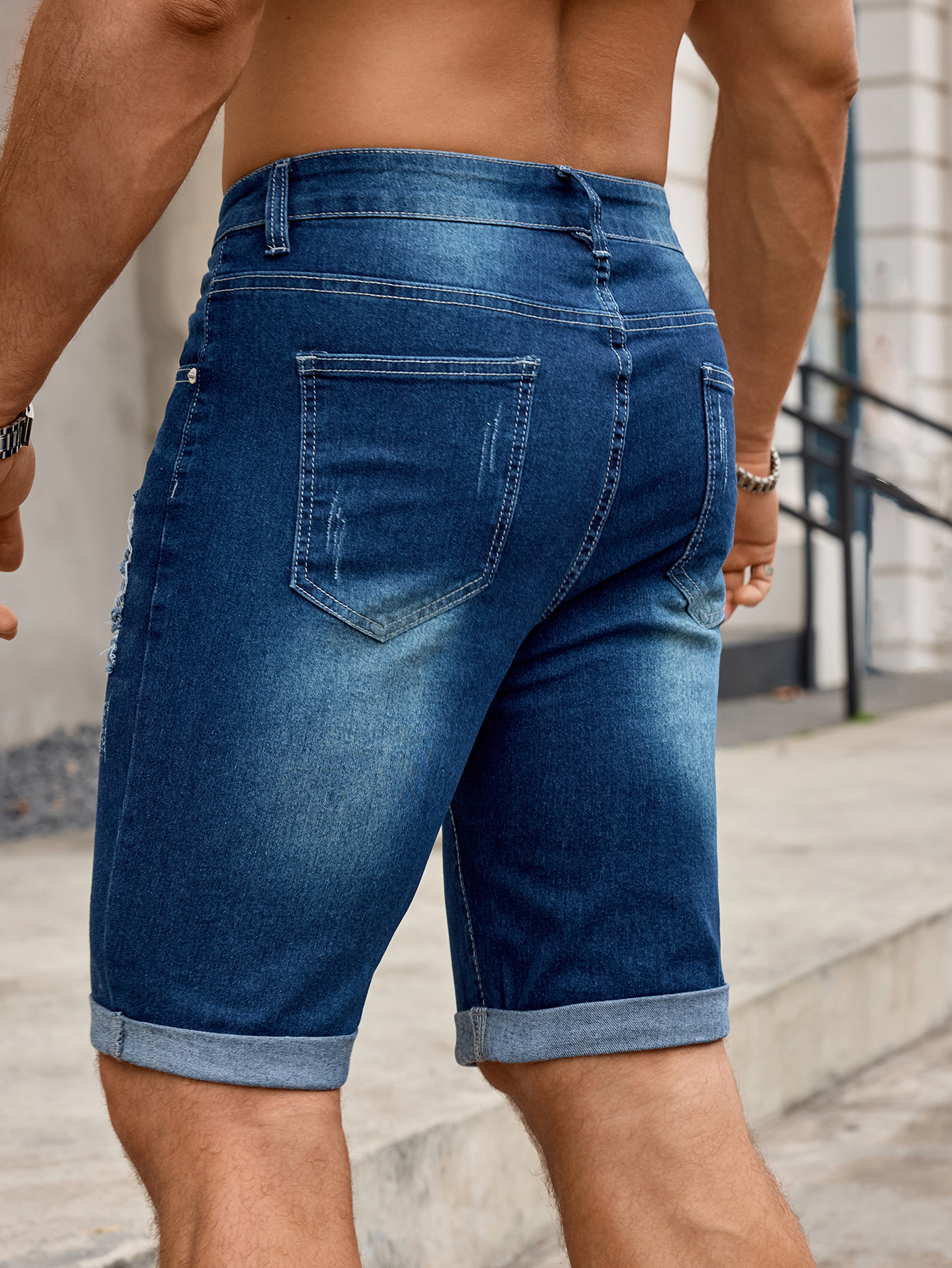 Men Denim Trousers Jeans Short - Streetwear Brand Shorts avaliação e preço