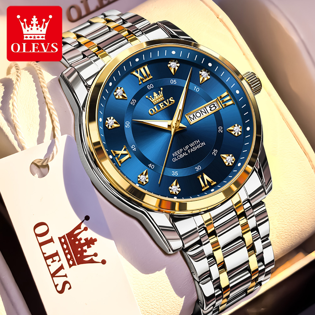 OLEVS Brand Fashion men's watc - Streetwear Brand Luxury avaliação e preço