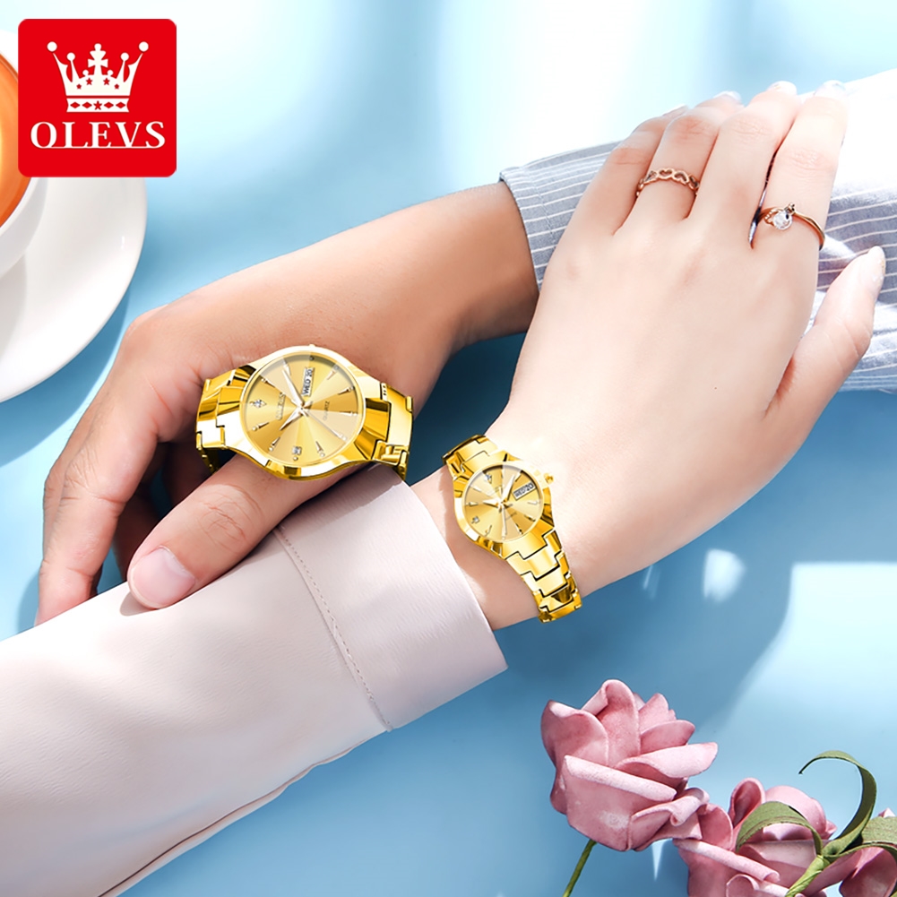 OLEVS TOP Brand Gold Watches f - Streetwear Brand Luxury avaliação e preço
