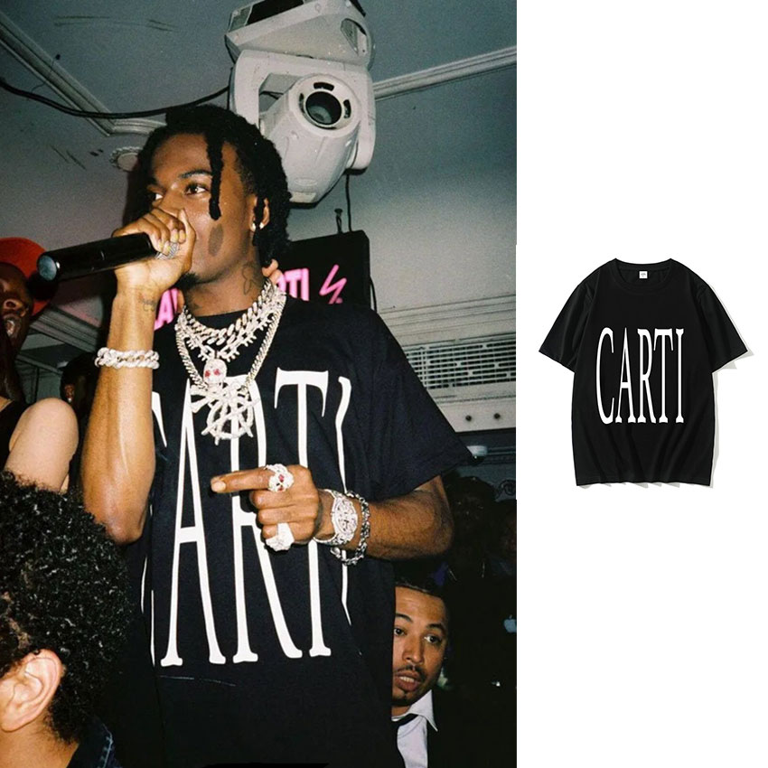 Rapper Playboi Carti T Shirt B - Supreme Box Logo Tee avaliação e preço