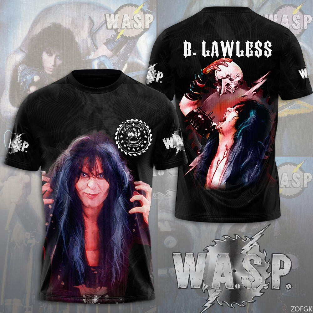 W.A.S.P Rock 3D Printing T-shi - Streetwear Brand Shorts avaliação e preço