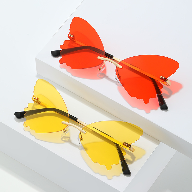 Vintage Rimless Butterfly Shap - Streetwear Brand With Butterfly avaliação e preço